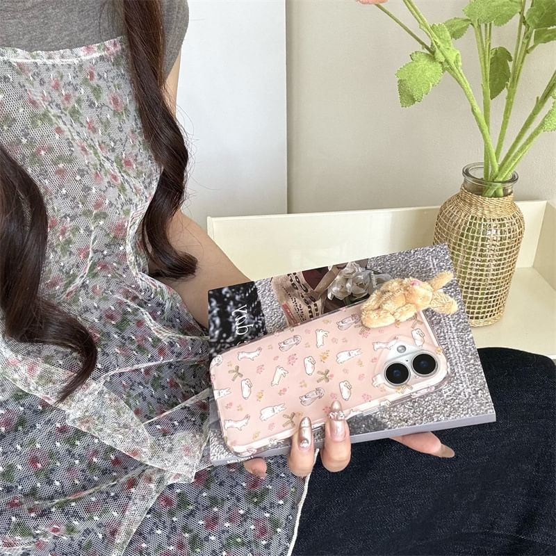 Rabbit Phone Case / Adhesive Decoration / Set