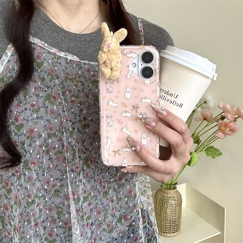 Rabbit Phone Case / Adhesive Decoration / Set