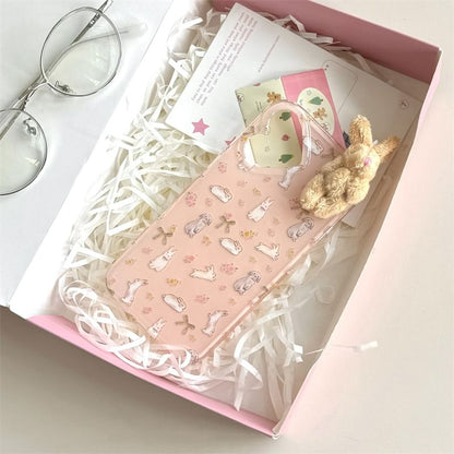 Rabbit Phone Case / Adhesive Decoration / Set