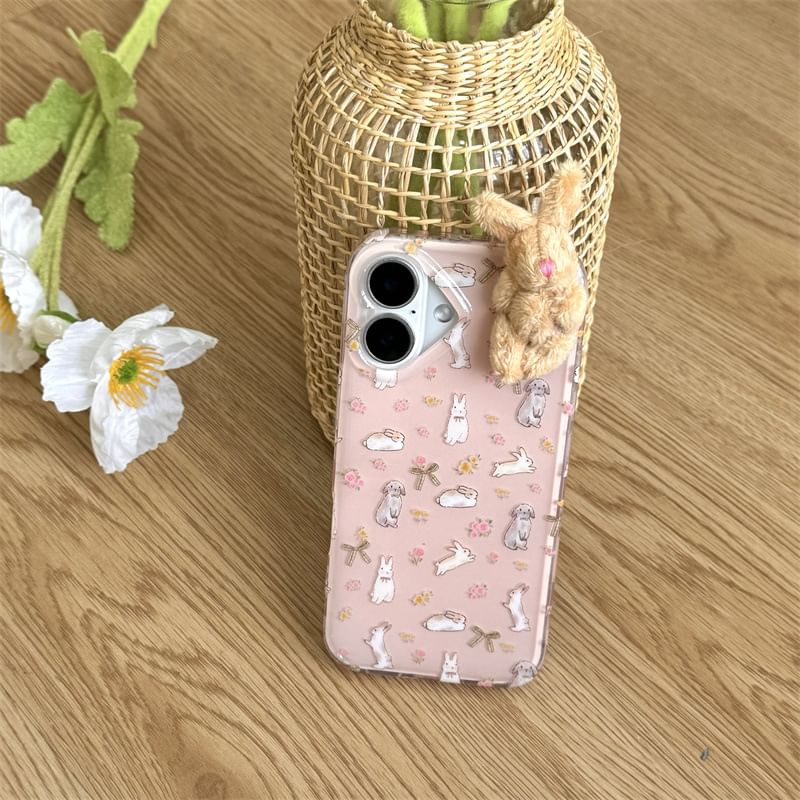 Rabbit Phone Case / Adhesive Decoration / Set