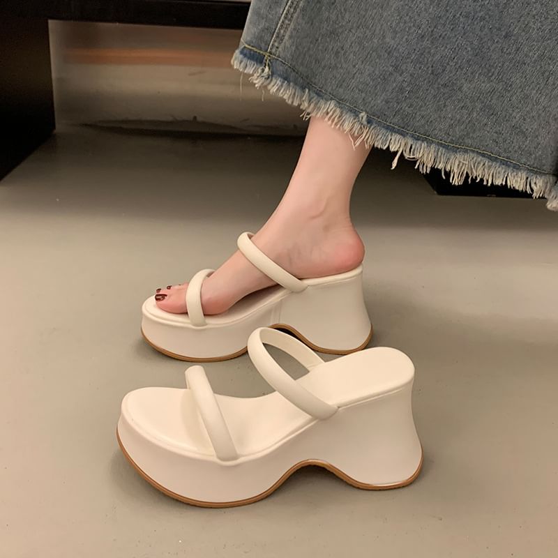 Sandals Wedge Platform Heel Slide