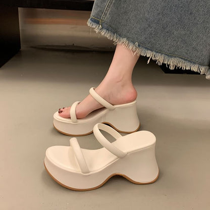 Sandals Wedge Platform Heel Slide