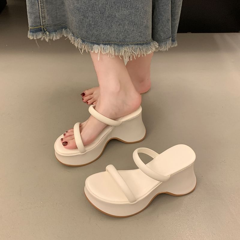 Sandals Wedge Platform Heel Slide