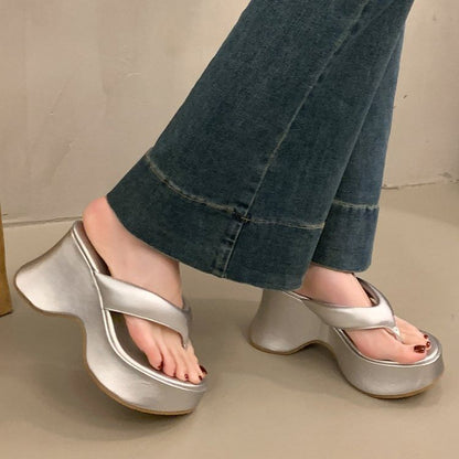 Wedge Platform Flip Flops Heel