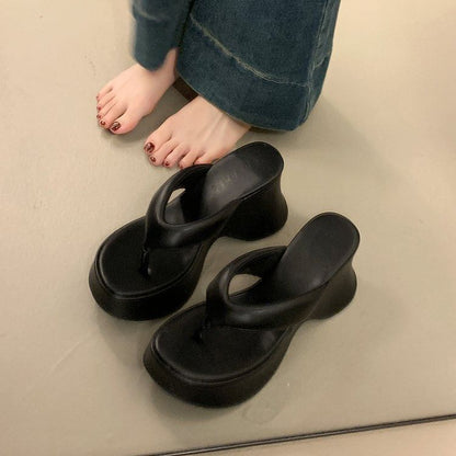 Wedge Platform Flip Flops Heel