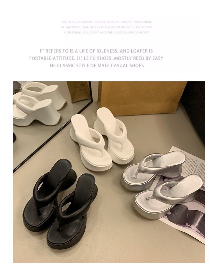 Wedge Platform Flip Flops Heel