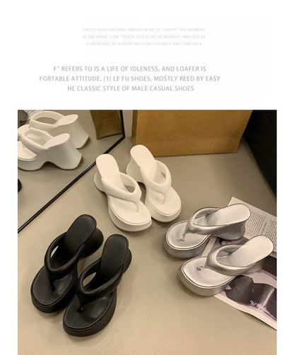 Wedge Platform Flip Flops Heel