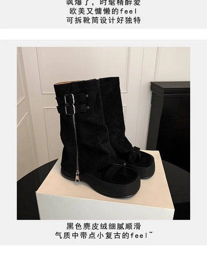 Buckled Toe Sandals Gladiator Platform Loop