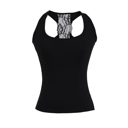 Racerback Lace-Trim Tank Top