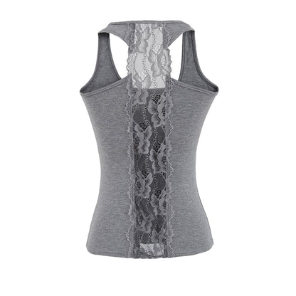 Racerback Lace-Trim Tank Top