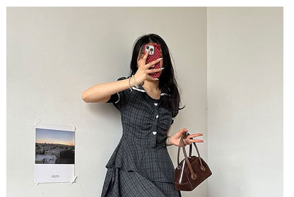 Square-Toe Bow Mary Jane Shoes