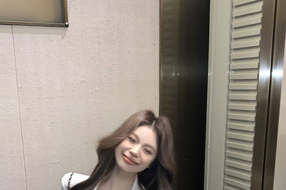 Short-Sleeve Collar Plain Slim Fit Tee