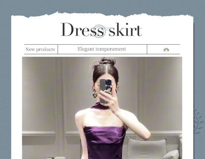 Evening Scarf Strapless Mermaid Set: Ruched Satin + Plain Gown