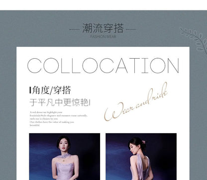 Set: Strapless Plain Ruched Slit Mermaid Evening Gown + Scarf