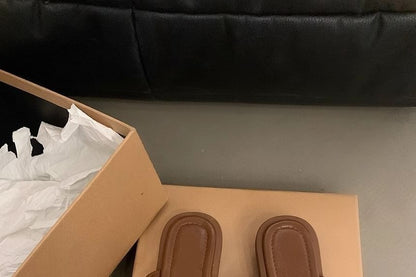 Strappy Flat Slide Sandals