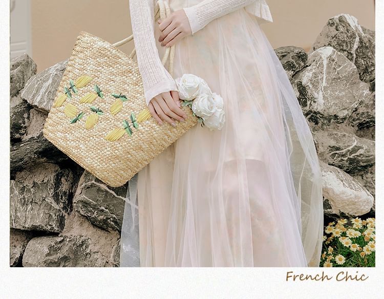 Spaghetti Strap V-Neck Plain Ruched Maxi A-Line Dress / Plain Cardigan / Set