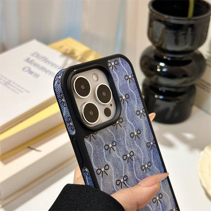 Bow Wavy Denim Phone Case