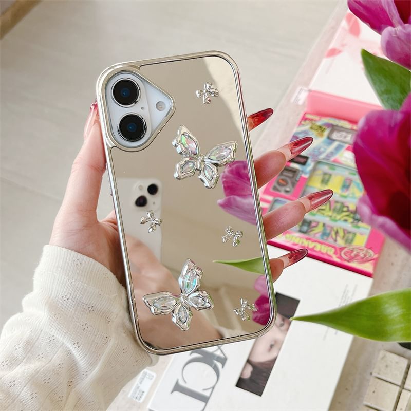 Butterfly Mirrored Phone Case / Charm / Set