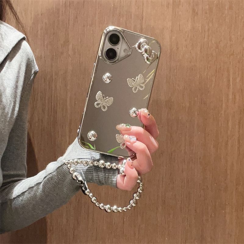 Butterfly Mirrored Phone Case / Strap / Set