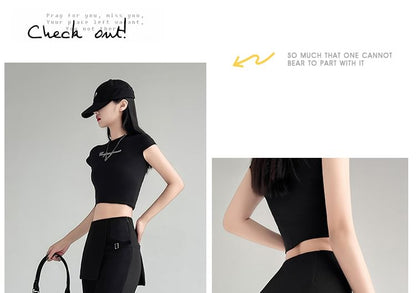 High Waist Buckled Skirt Overlay Flared Suit Pants (Various Designs)