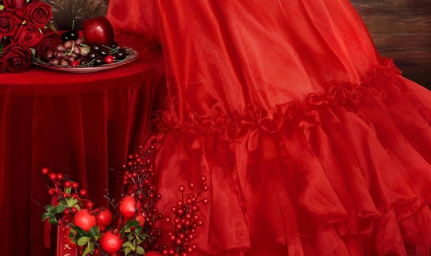 Gown Evening A-Line Ruffled Off-Shoulder