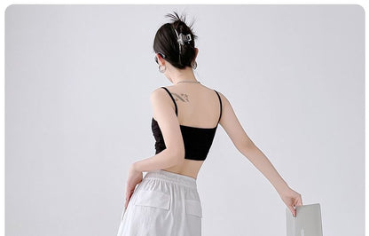 Drawstring Waist Plain Slit Midi A-Line Cargo Skirt