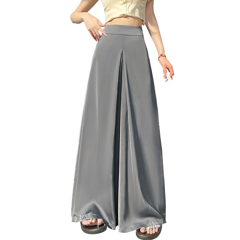 High Waist Plain Culottes