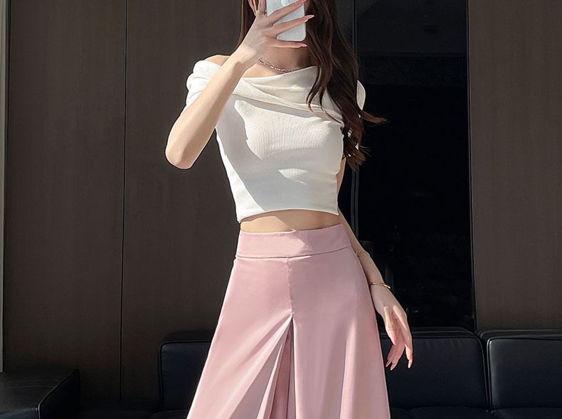 High Waist Plain Culottes