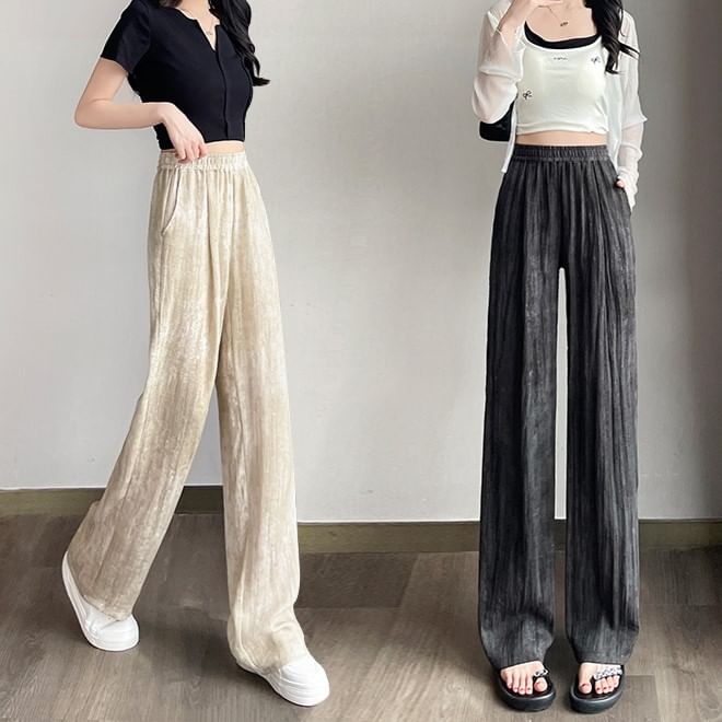 Elastic Waist Print Wide Leg Pants (Various Designs)
