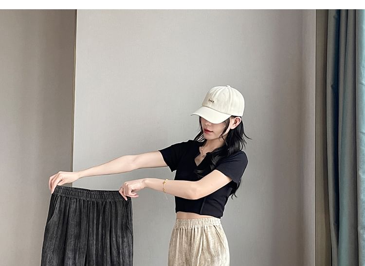 Elastic Waist Print Wide Leg Pants (Various Designs)