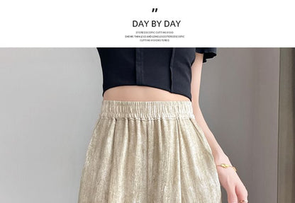 Elastic Waist Print Wide Leg Pants (Various Designs)