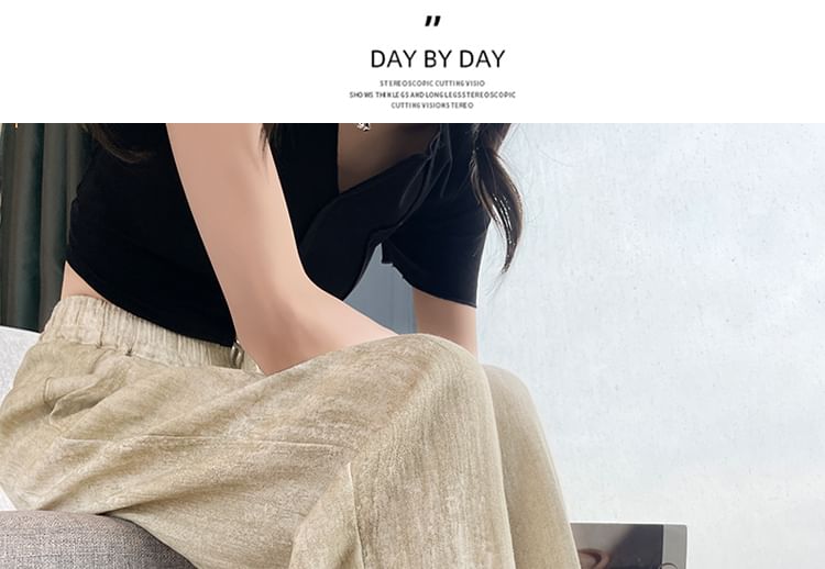 Elastic Waist Print Wide Leg Pants (Various Designs)