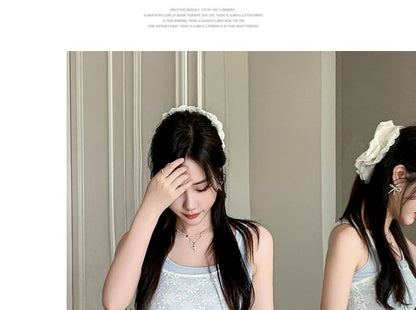 High Waist Plain Lace Trim Mini Pencil Skirt