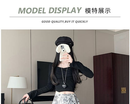 High Waist Patterned Maxi A-Line Skirt