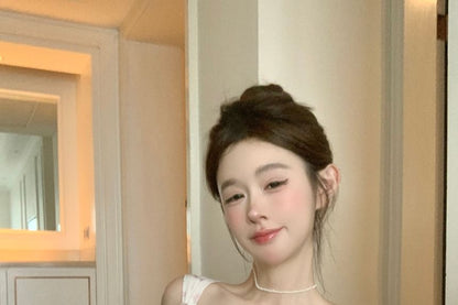 Floral Bow Slim Fit Camisole Top