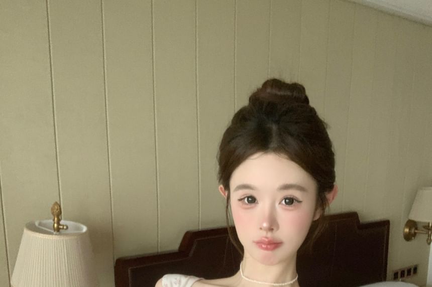 Floral Bow Slim Fit Camisole Top