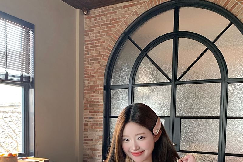 Halter Bow Beaded Lace Panel Slim Fit Camisole Top