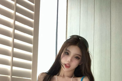 Bow Top Slim Fit Cami Crop Mesh