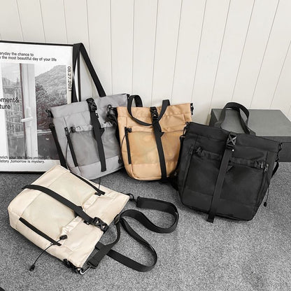 Crossbody Nylon Mesh Buckled Bag Panel