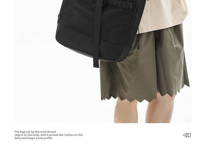 Crossbody Nylon Mesh Buckled Bag Panel