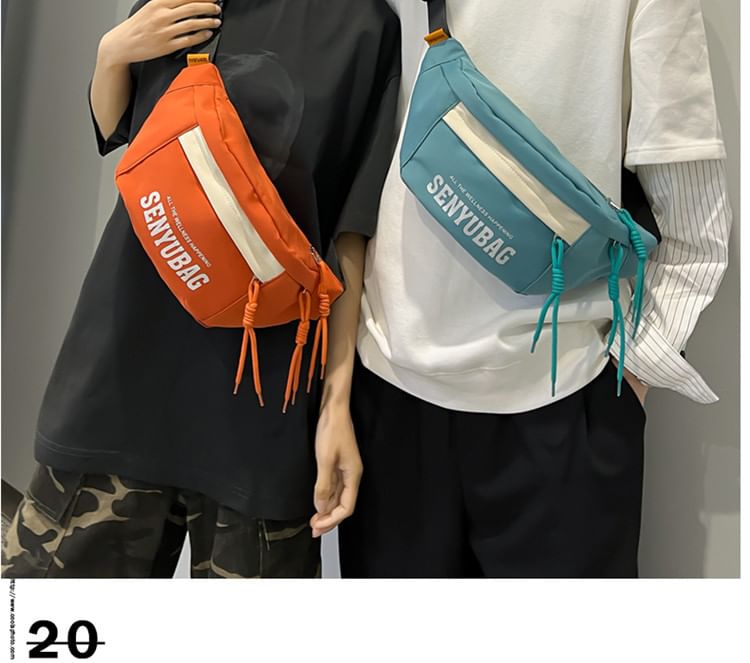 Print Belt Bag Nylon Lettering