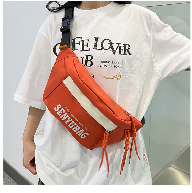 Print Belt Bag Nylon Lettering