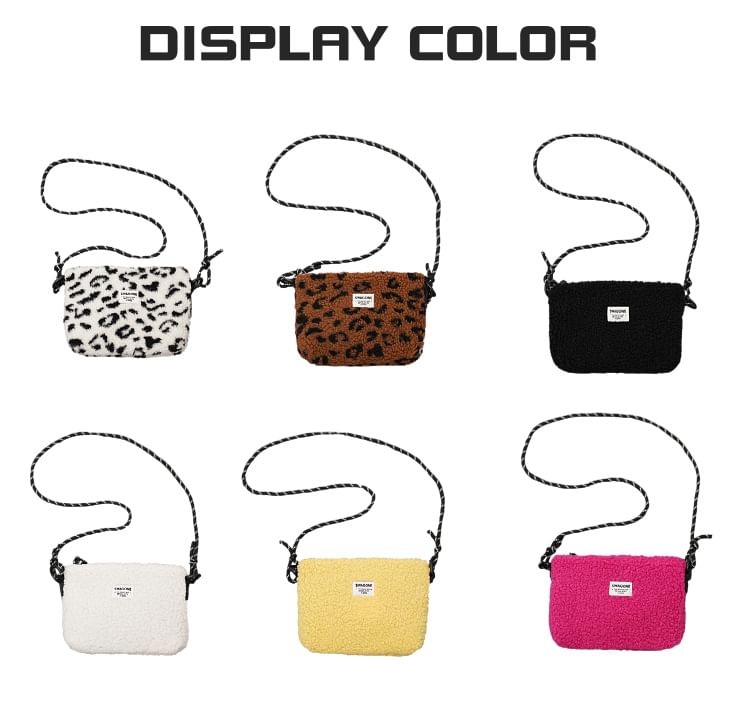 Bag Applique Fleece Crossbody