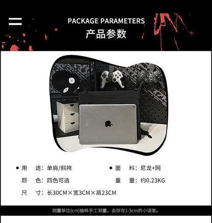 Bag Crossbody Print Nylon Lettering