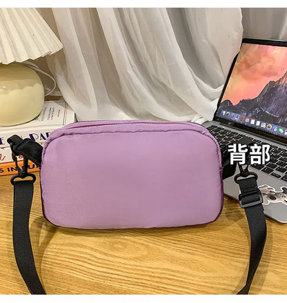 Panel Nylon PVC Crossbody Bag