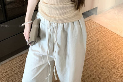 Short-Sleeve Scoop Neck Plain Beaded Sheer T-Shirt