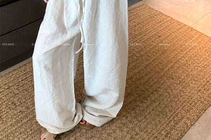 Short-Sleeve Scoop Neck Plain Beaded Sheer T-Shirt