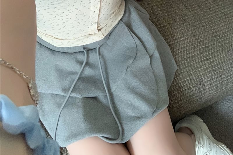 V-Neck Button Panel Lace Tank Top