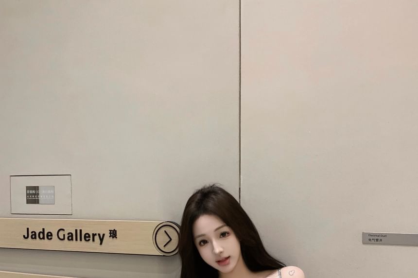 Glitter Bow Rhinestone Cami Top