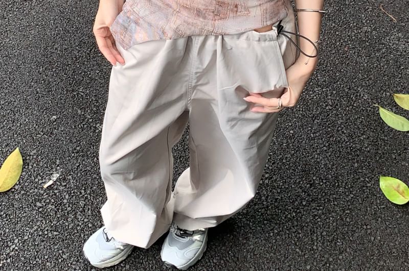 Square Neck Denim Print Asymmetrical Sheer Tank Top / Plain Bra Top